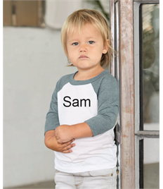 Personalised Toddler Baseball T-shirt.