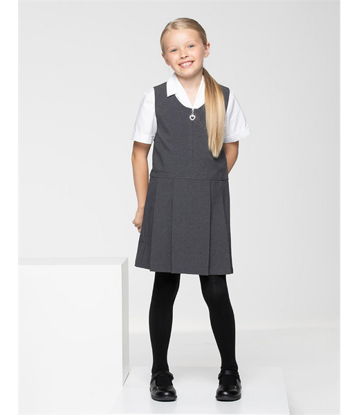 Pleated pinafore school dress hot sale
