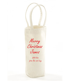 Personalised Fairtrade Cotton Bottle Bag