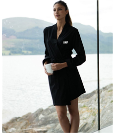 Personalised Ladies Cotton Wrap Robe